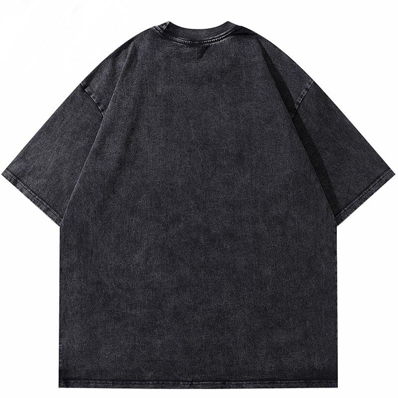 Yıkanmış Tişört Doberman Oversize
