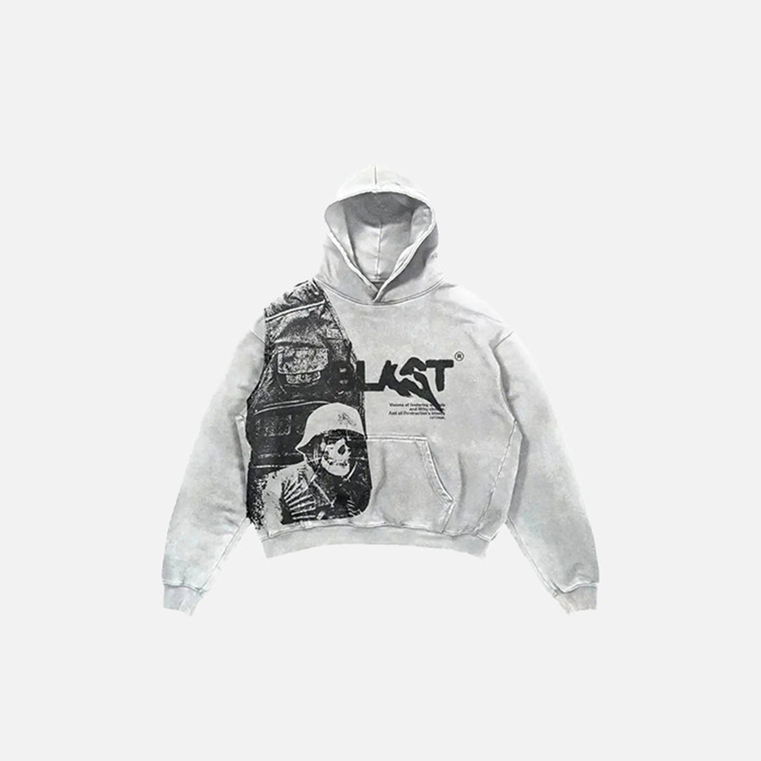 Y2K Vintage Kısa Kapüşonlu Sweatshirt