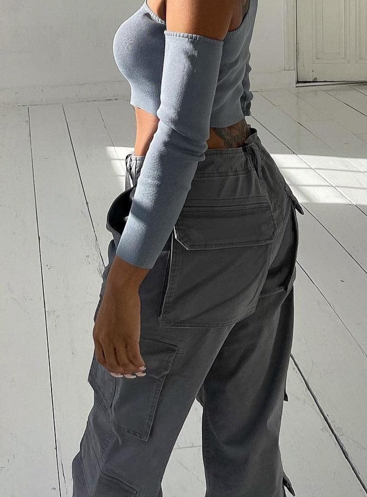 Her Yerde Cepli Denim Kargo Pantolon