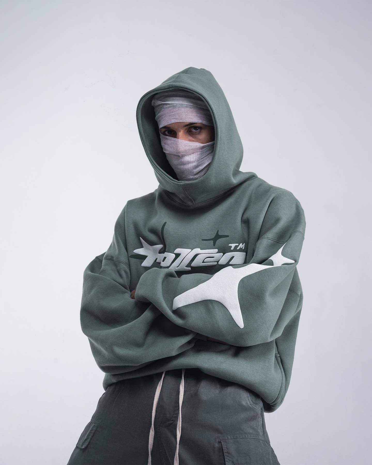 Y2K Galactic Flux Kapüşonlu Sweatshirt