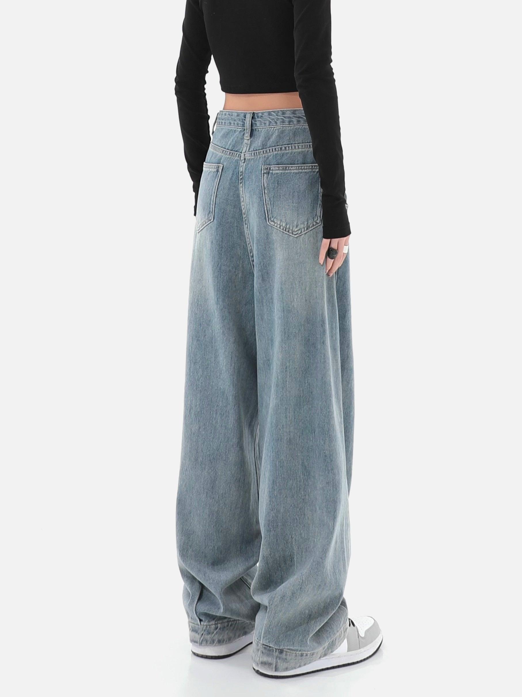 Geniş Paça Şalvar Denim Pantolon