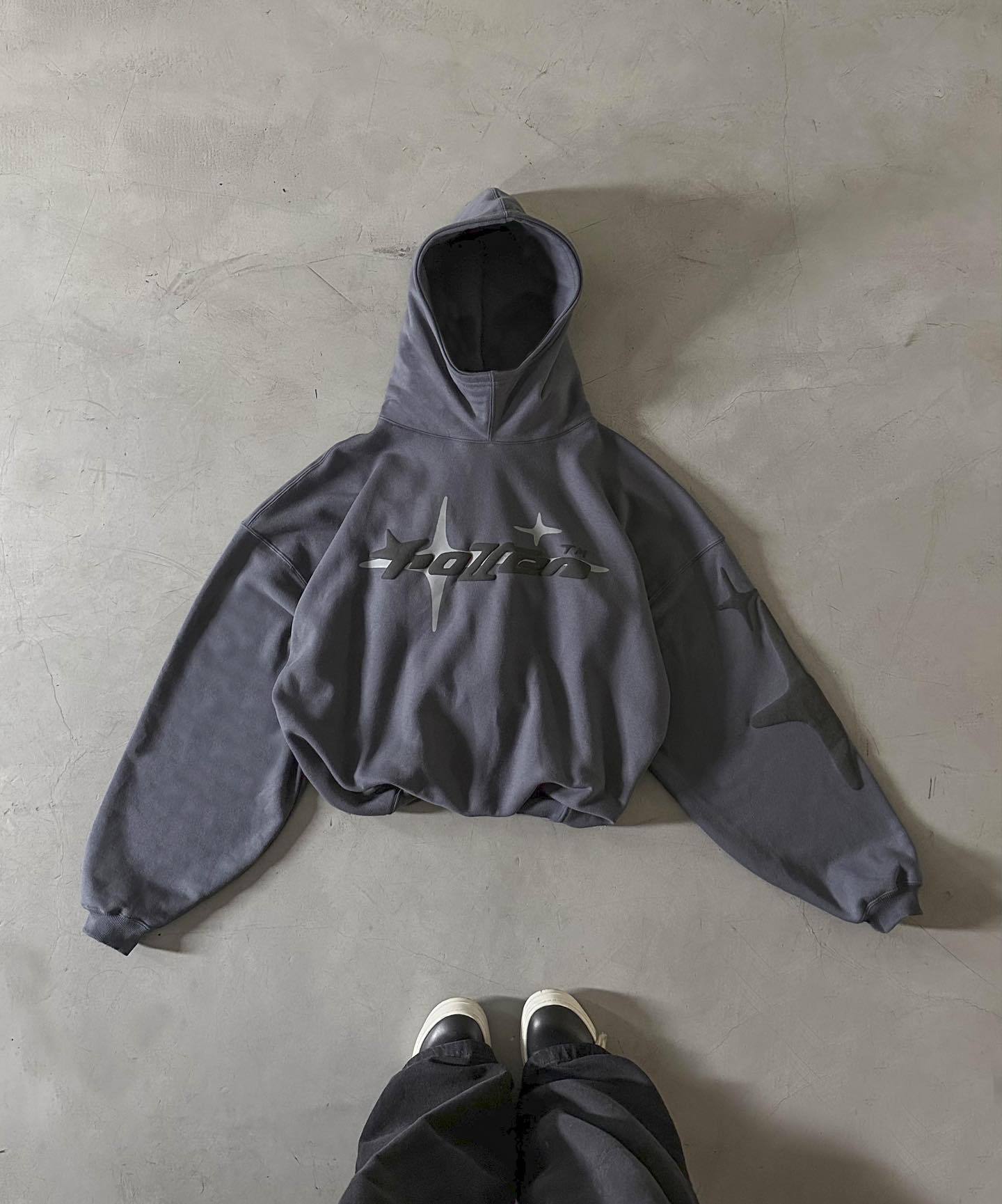 Y2K Galactic Flux Kapüşonlu Sweatshirt