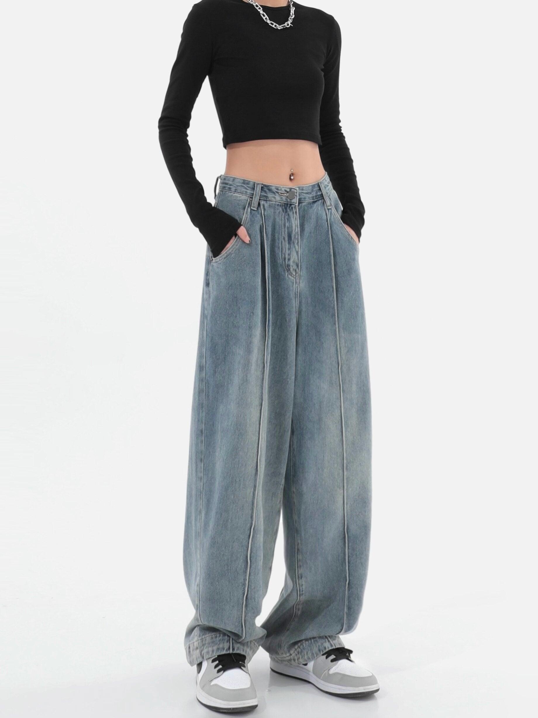 Geniş Paça Şalvar Denim Pantolon