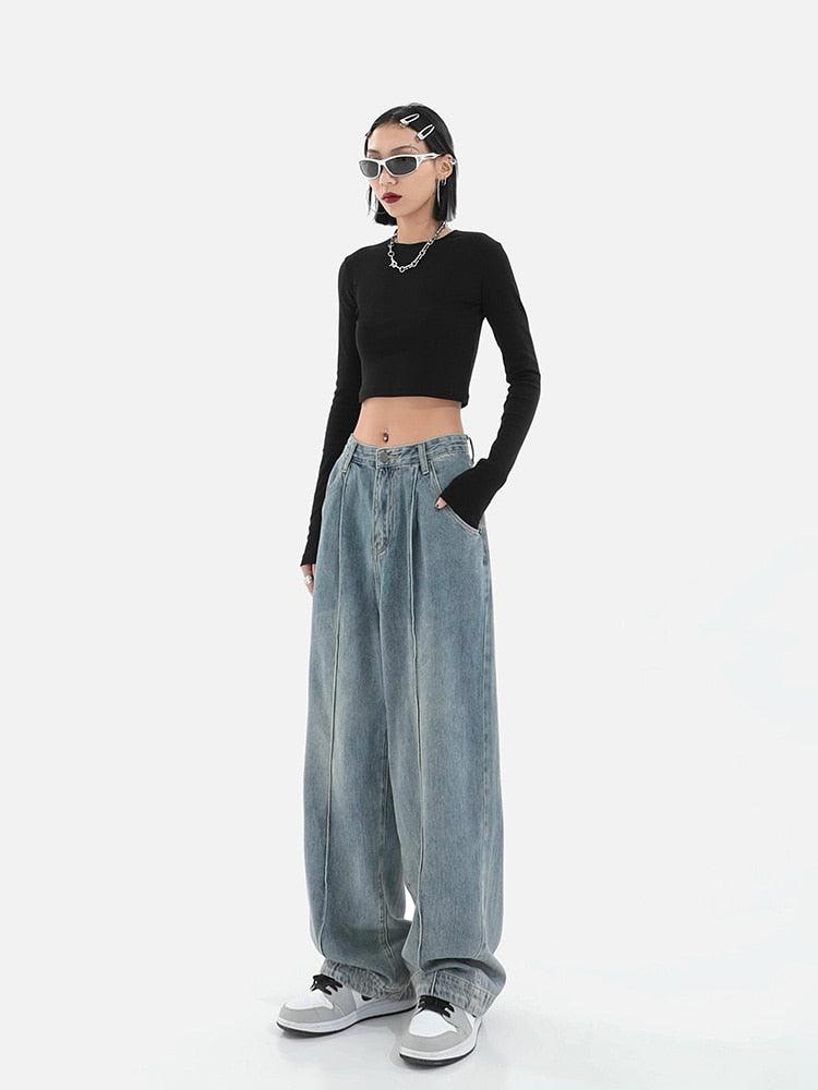 Geniş Paça Şalvar Denim Pantolon