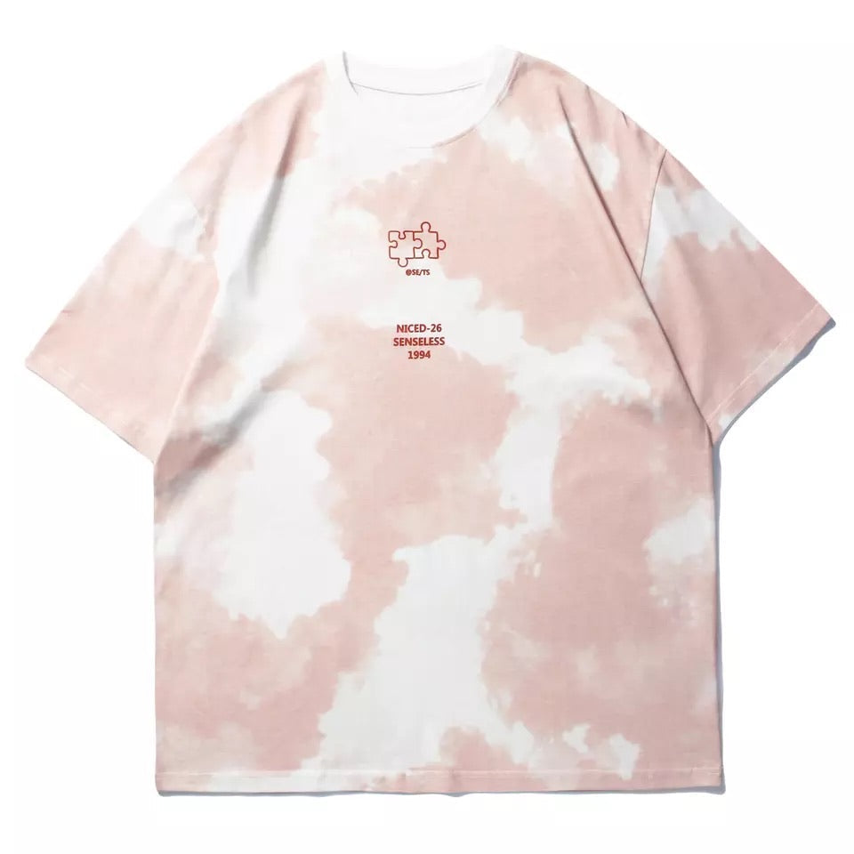 Yapboz Parçalı Batik Tişört