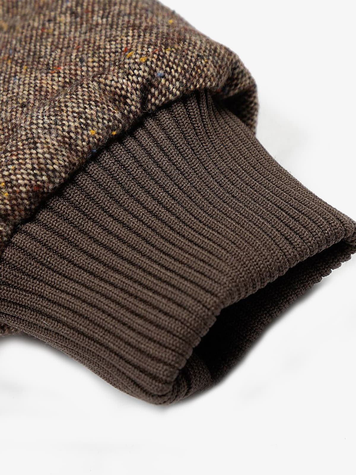 Retro Tweed Bomber | Kürklü Yaka Ceket