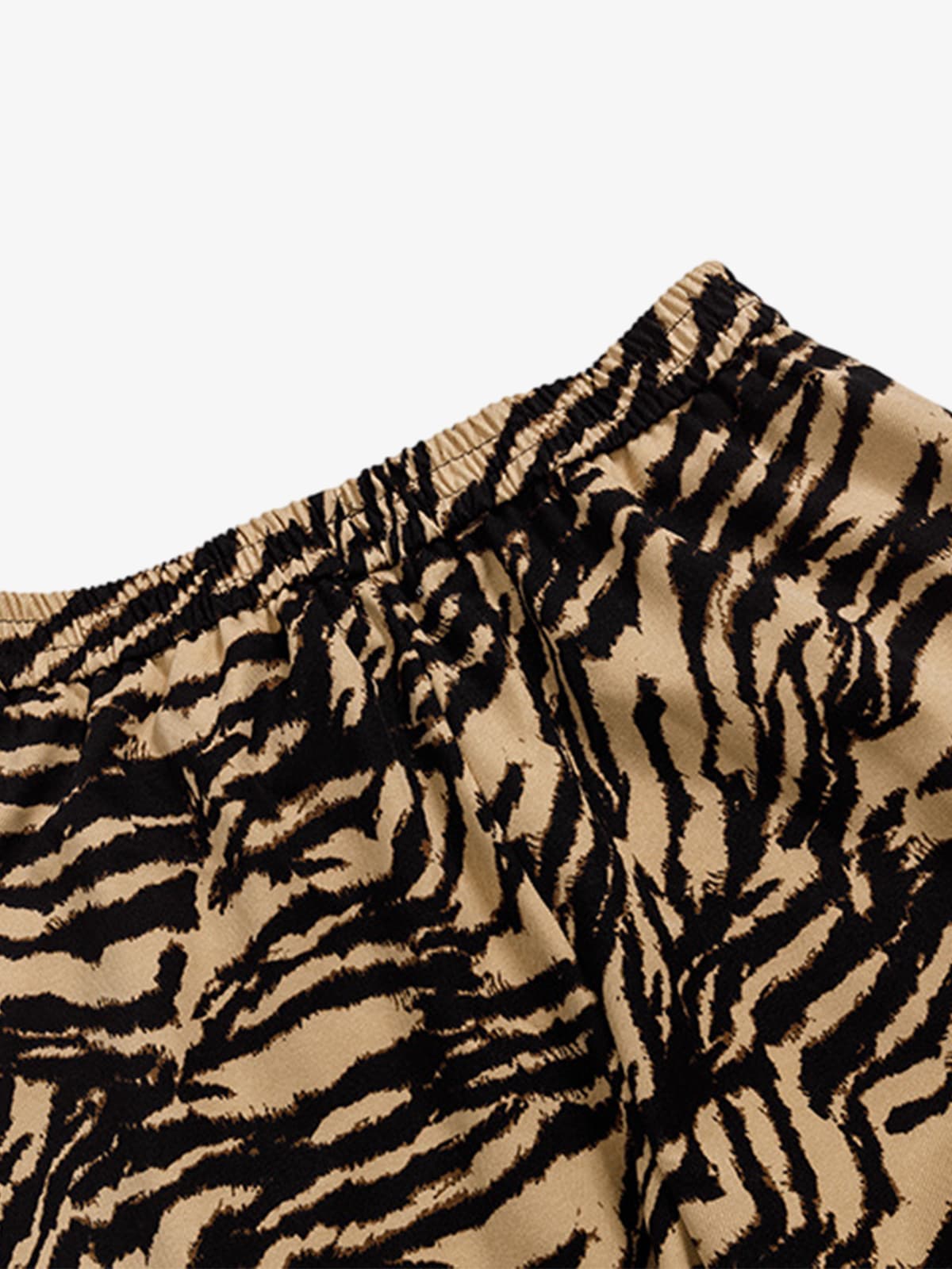 Retro Zebra Desenli Barrel Pantolon | Tasarımsal