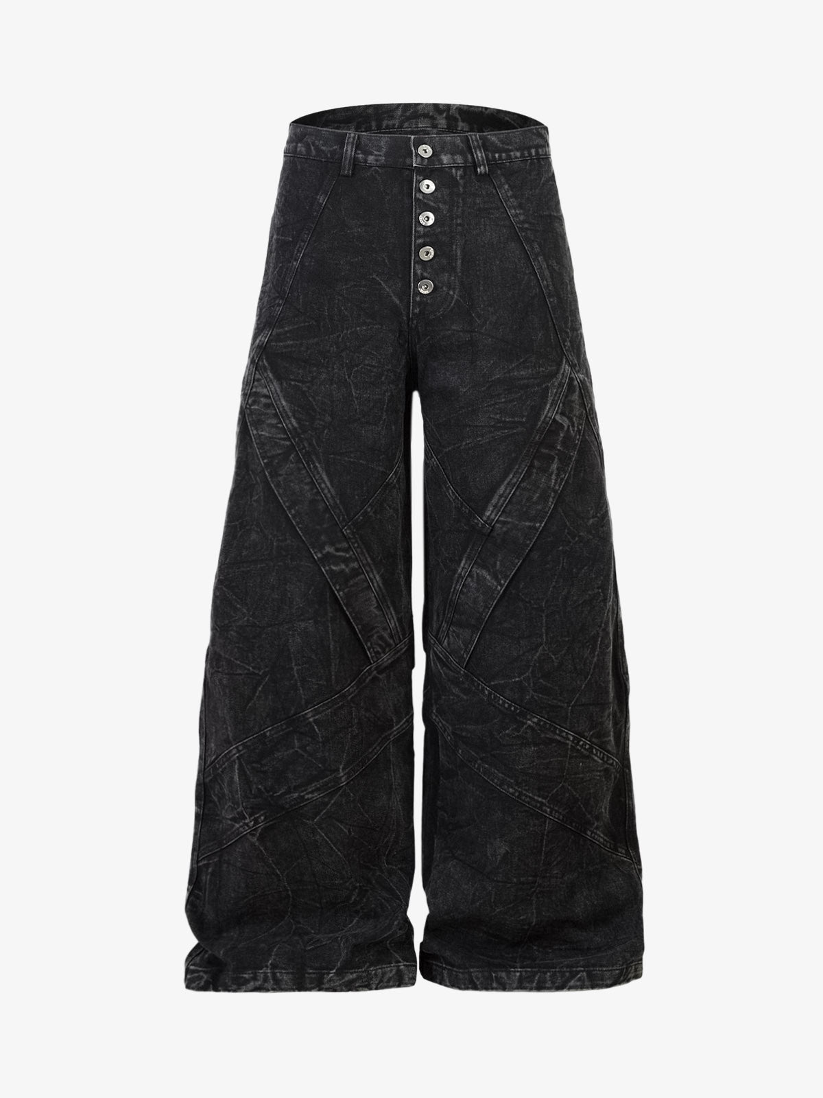 High Street Fonksiyonel Tasarım Tie-Dye Bol Jean