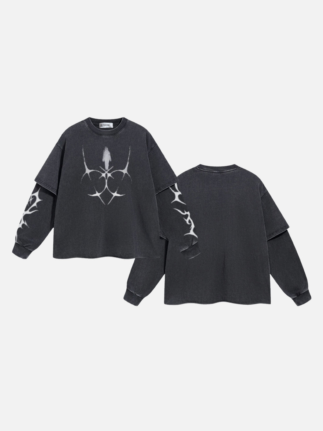 UrbanLaws Sokak Modası Oversized Long Sleeve Print Tee