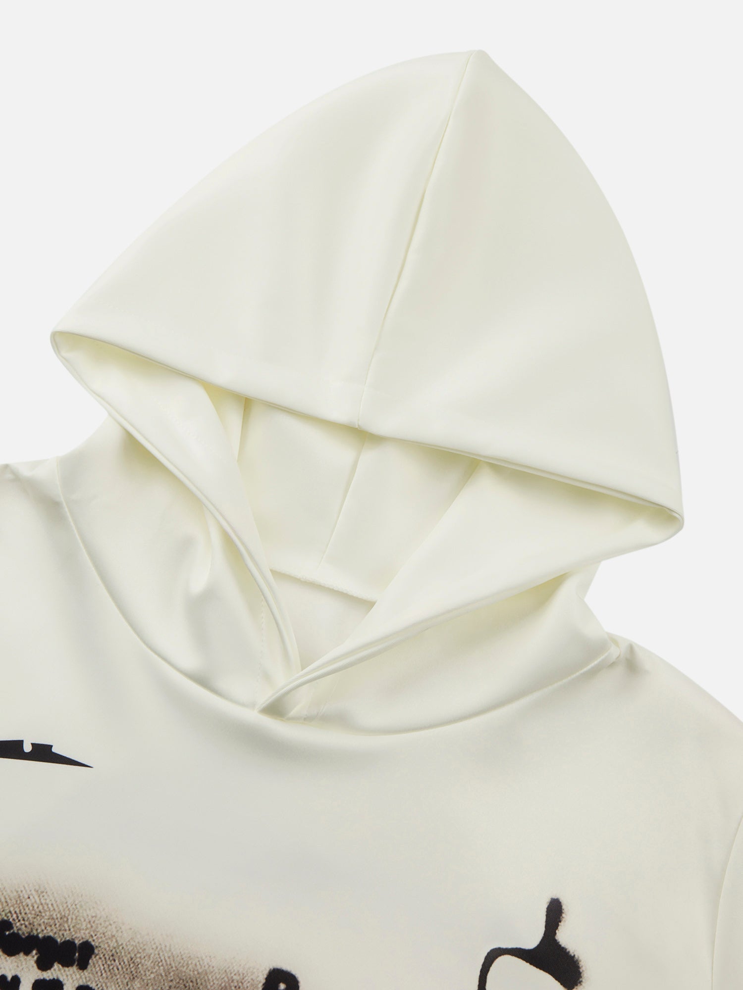 Çizgi Boyalı Karakter Hoodie