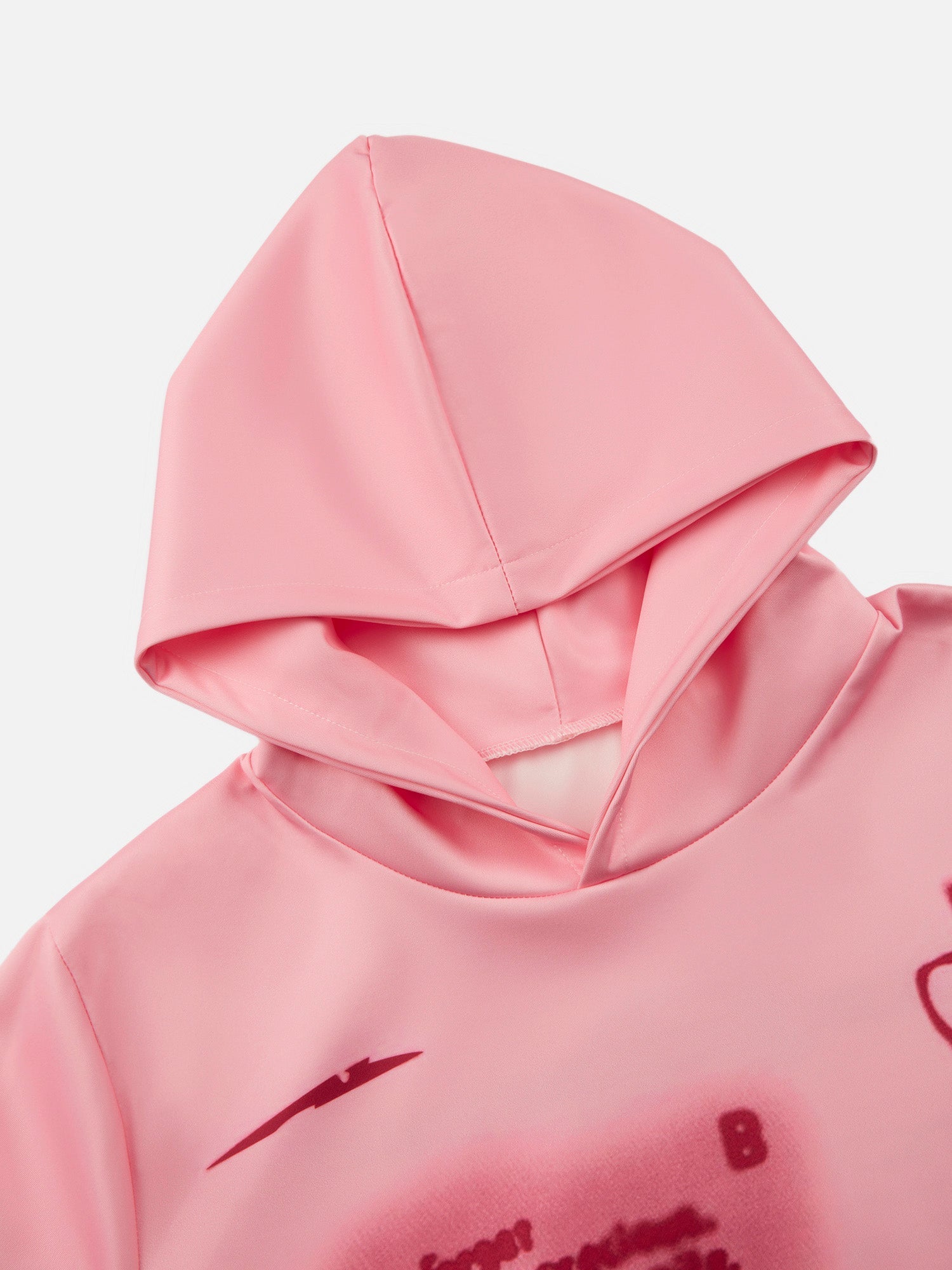 Çizgi Boyalı Karakter Hoodie