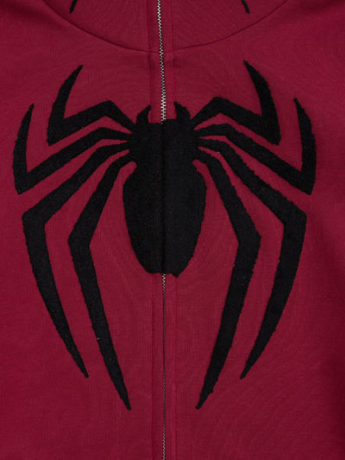 İşlemeli Fermuarlı Hoodie