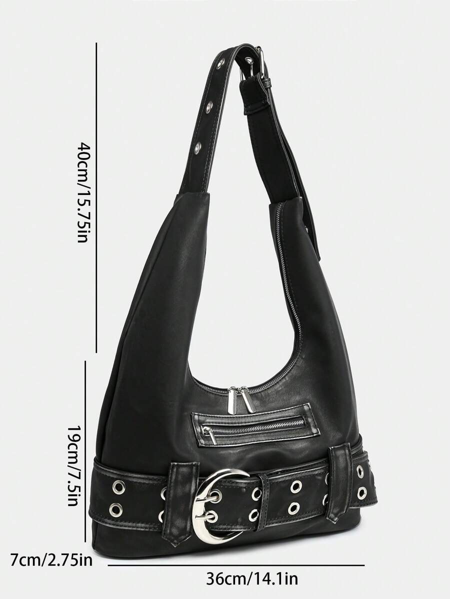 UrbanLaws Luxe Tokalı Eskitme Hobo Çanta