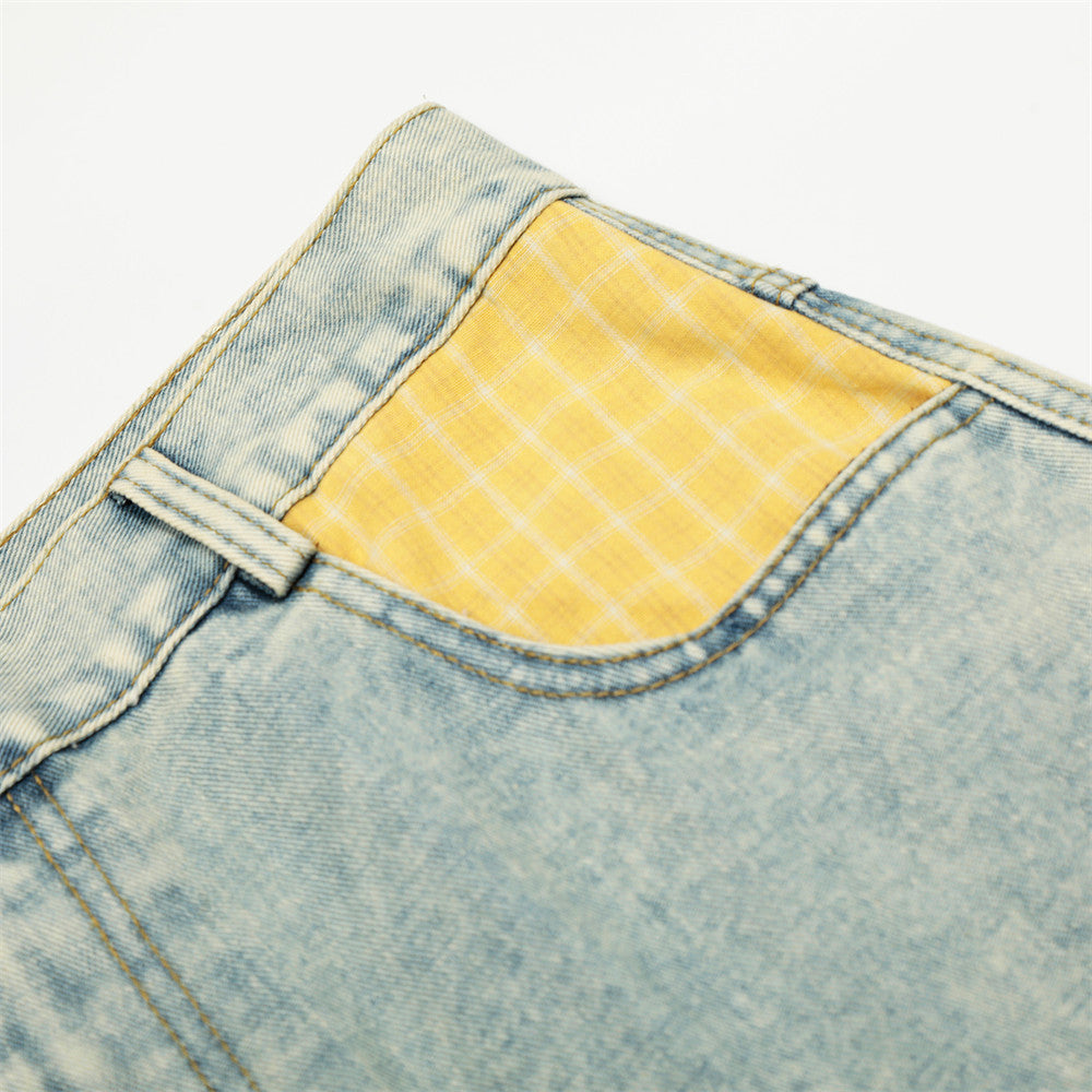 UrbanLaws Y2K Yıkamalı Bol Paça Denim Jean