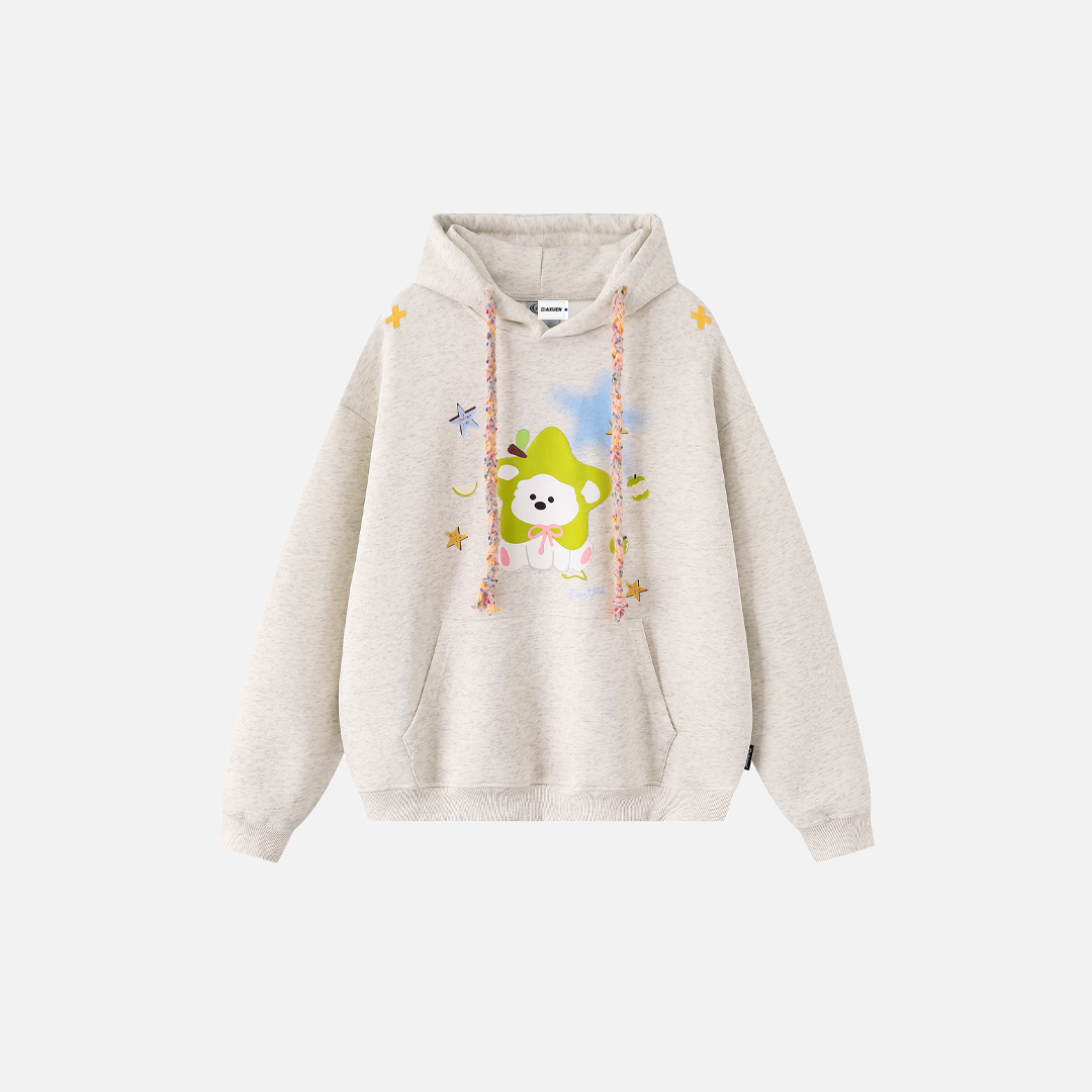 UrbanLaws Amerikan Stil Oversize Köpek Baskılı Hoodie
