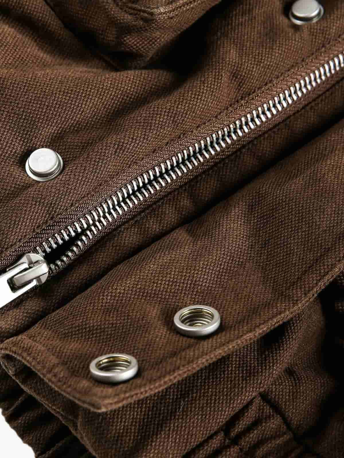 Retro Kadife Kürklü Yaka Bomber | Toka Detaylı