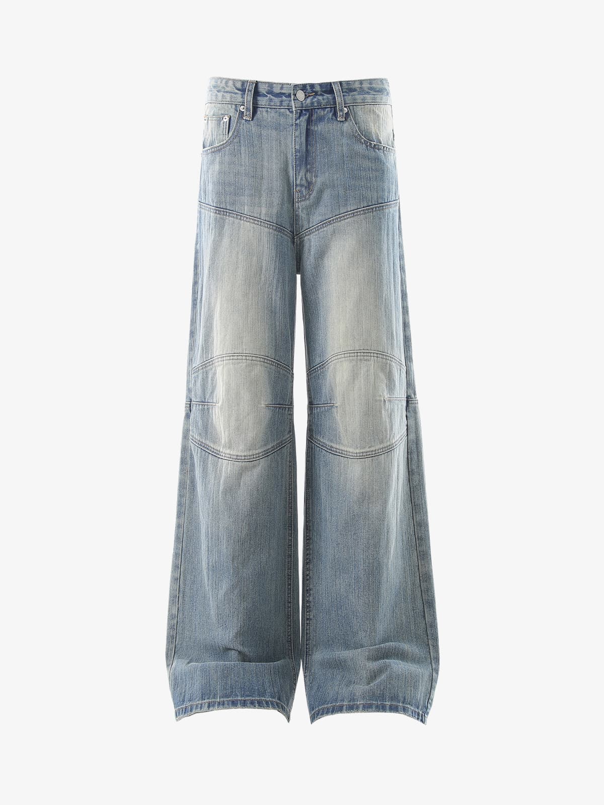 Vintage Yıkamalı Baggy Jean | Patchwork