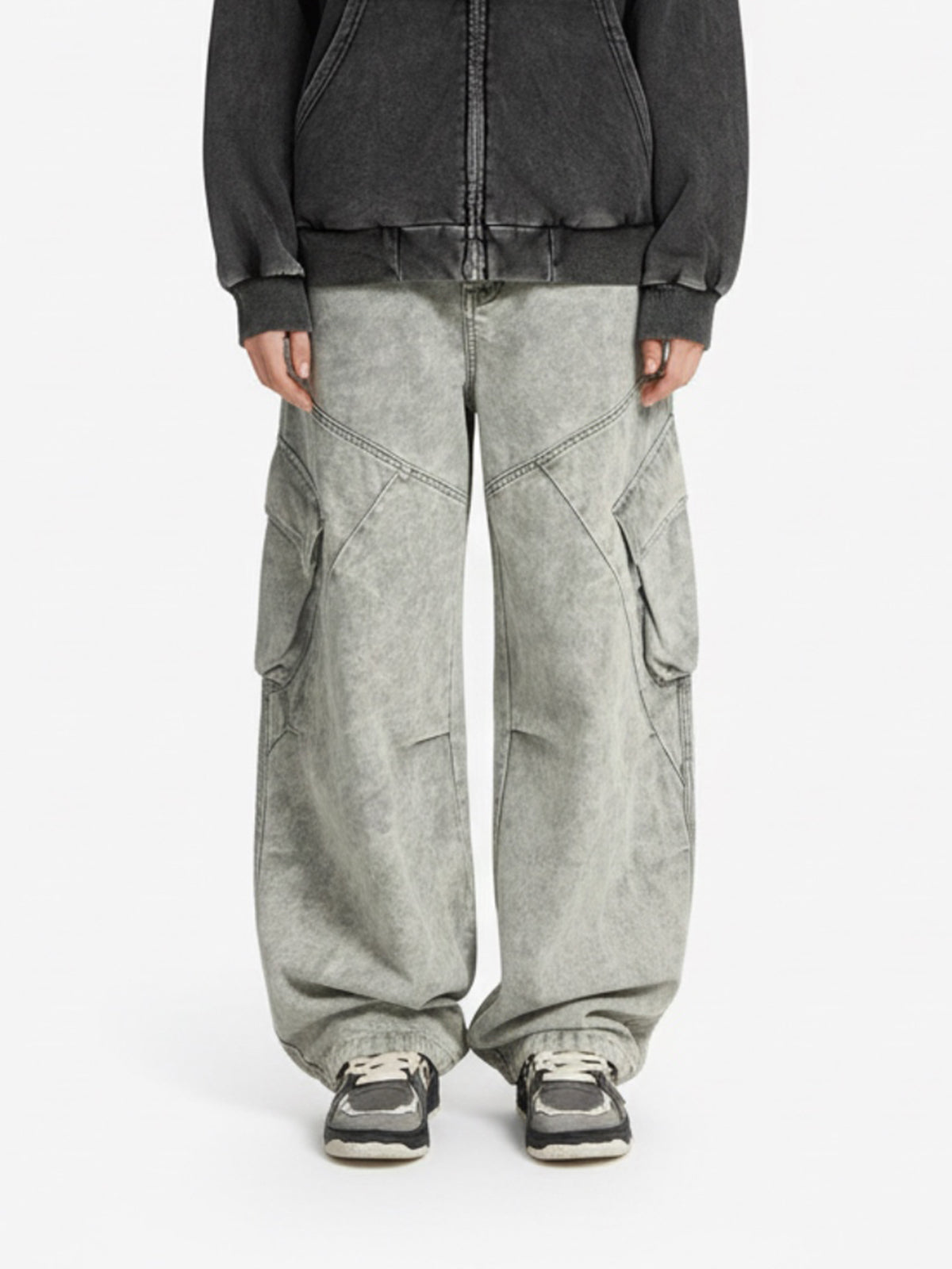 Vintage Yıkamalı Barrel Jean | Multi-Pocket