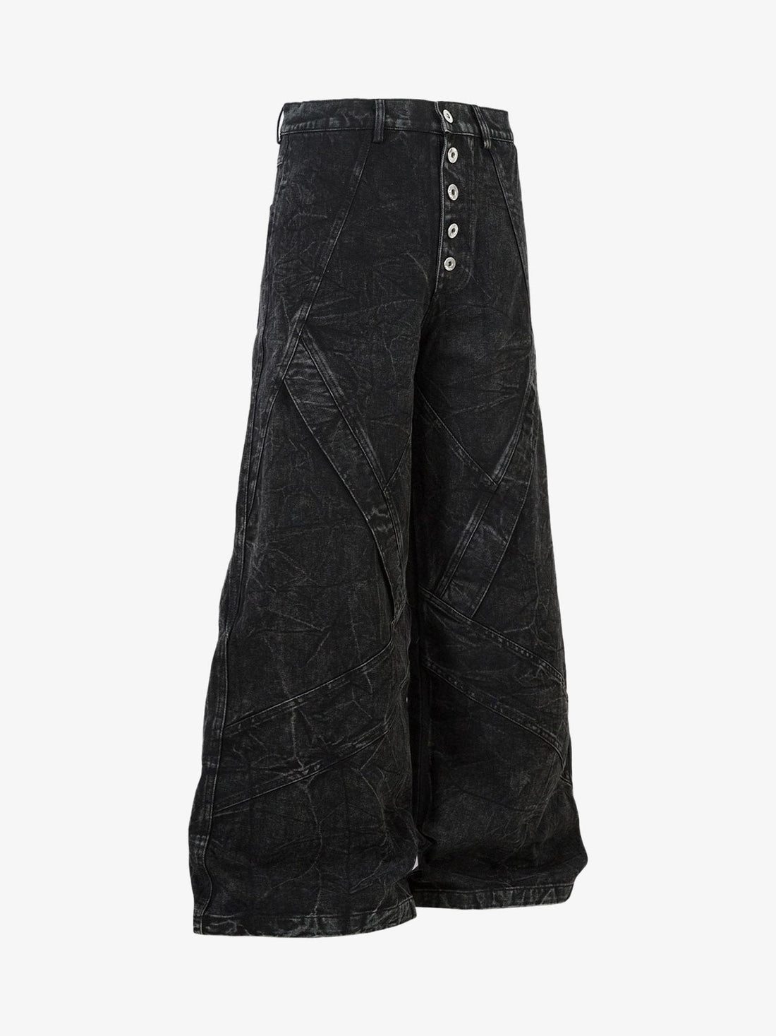 High Street Fonksiyonel Tasarım Tie-Dye Bol Jean