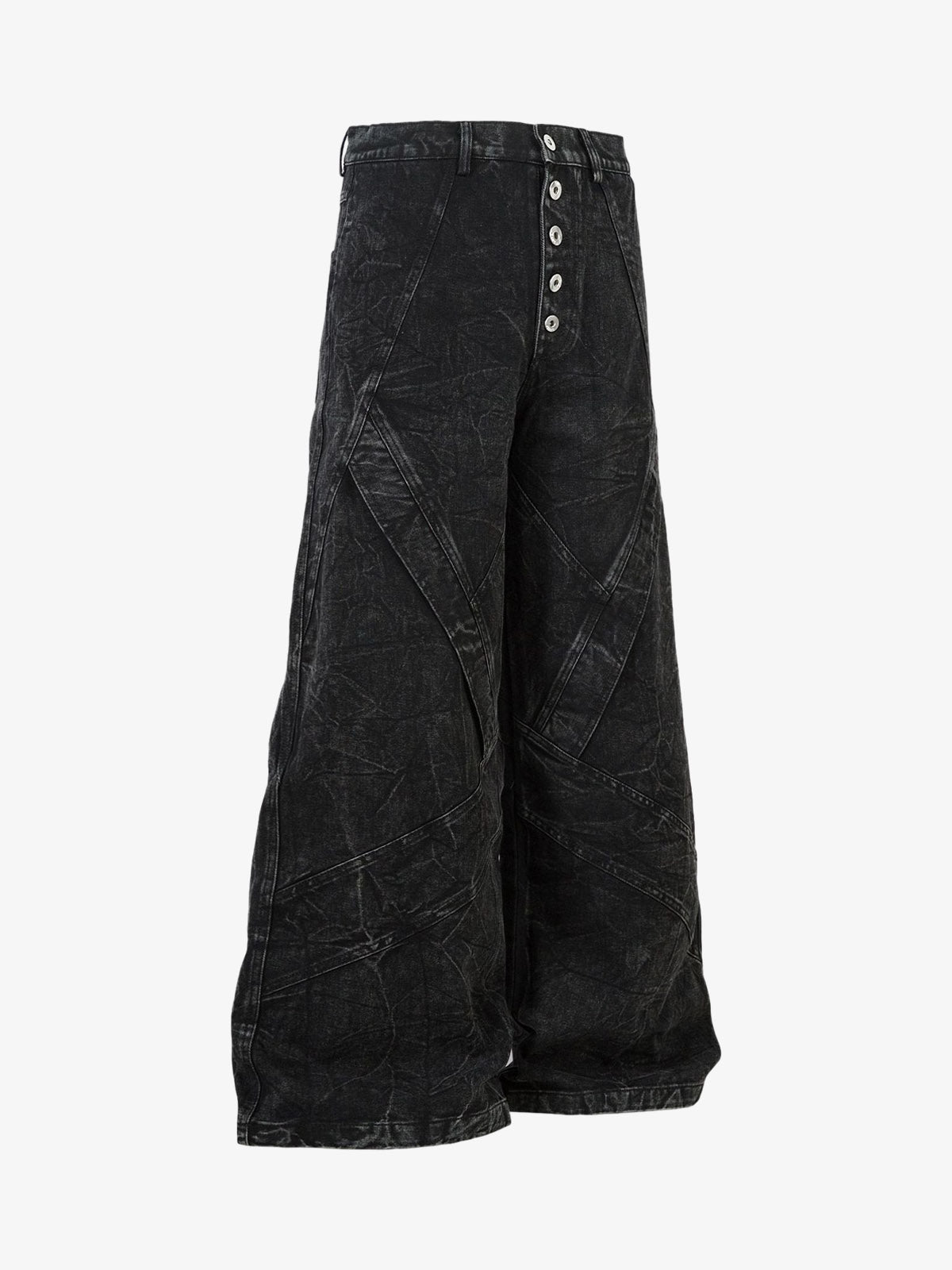 High Street Fonksiyonel Tasarım Tie-Dye Bol Jean
