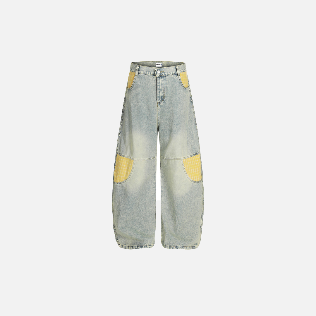 UrbanLaws Y2K Yıkamalı Bol Paça Denim Jean