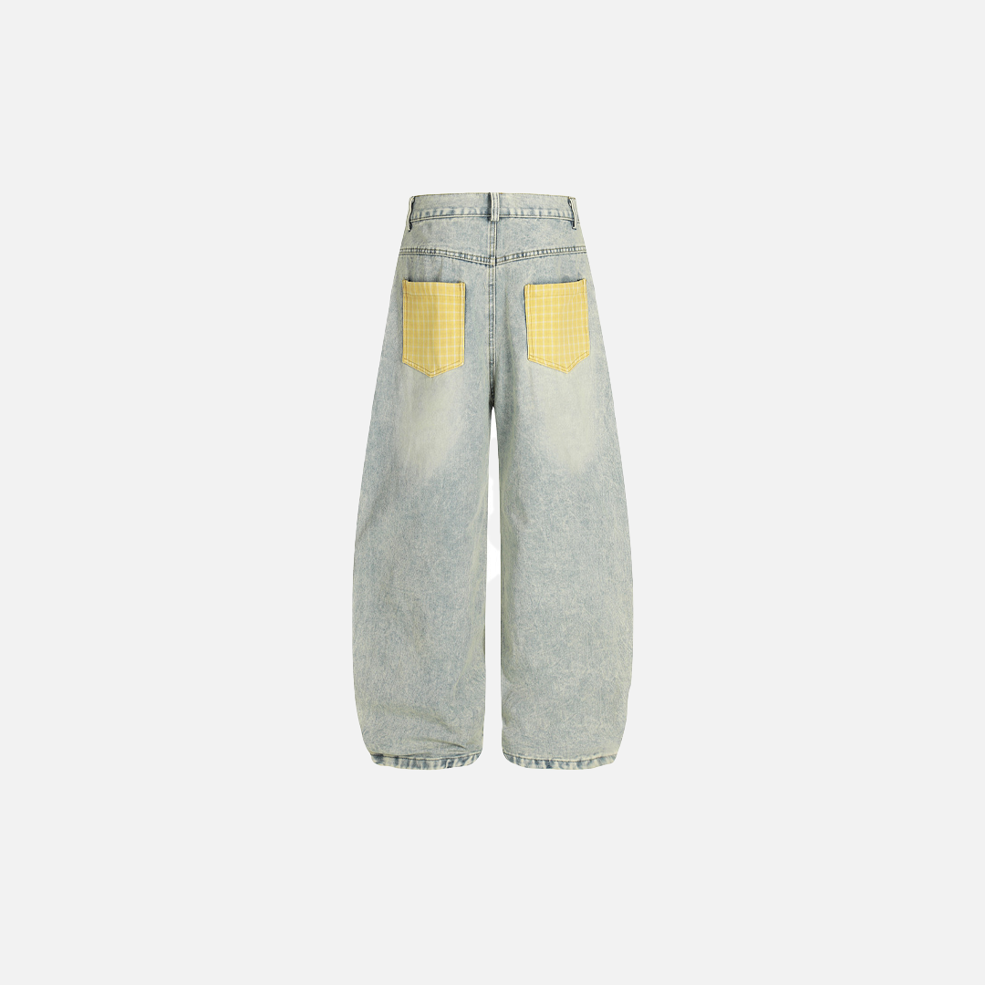 UrbanLaws Y2K Yıkamalı Bol Paça Denim Jean