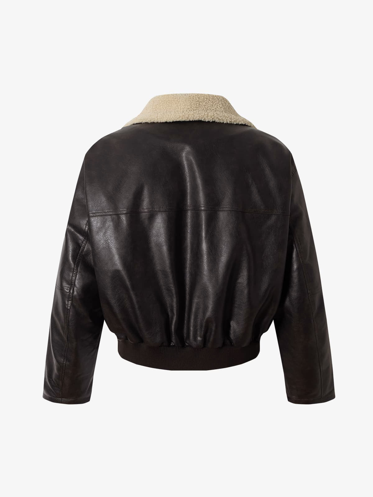 Vintage Deri Ceket | Shearling Yaka & Cropped