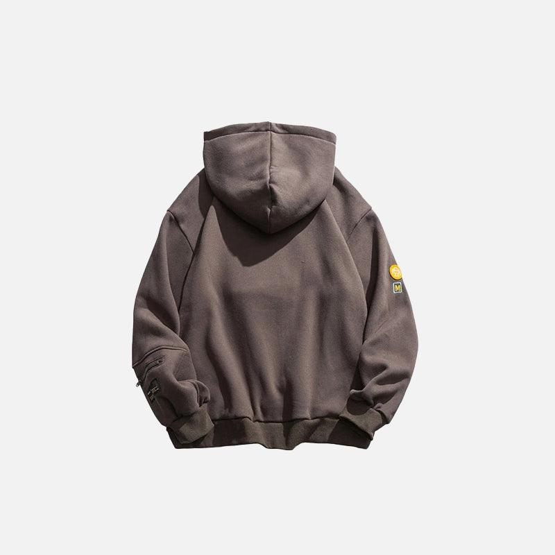 Fermuar-Ağız Emoji Hoodie