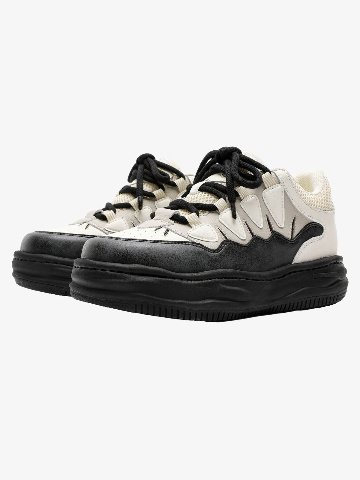 UrbanLaws Sokak Modası Black & White Platform Spor Ayakkabı