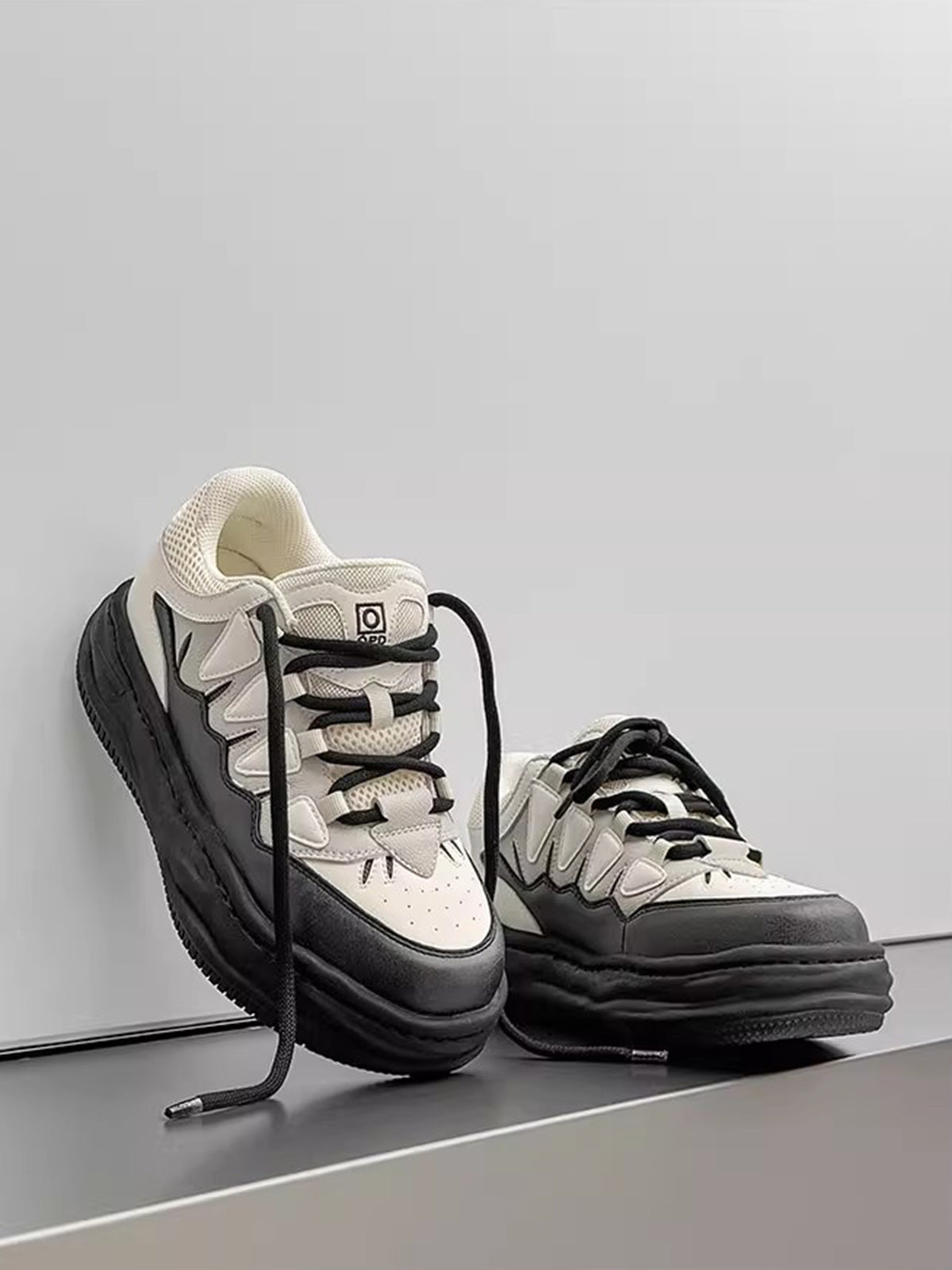 UrbanLaws Sokak Modası Black & White Platform Spor Ayakkabı