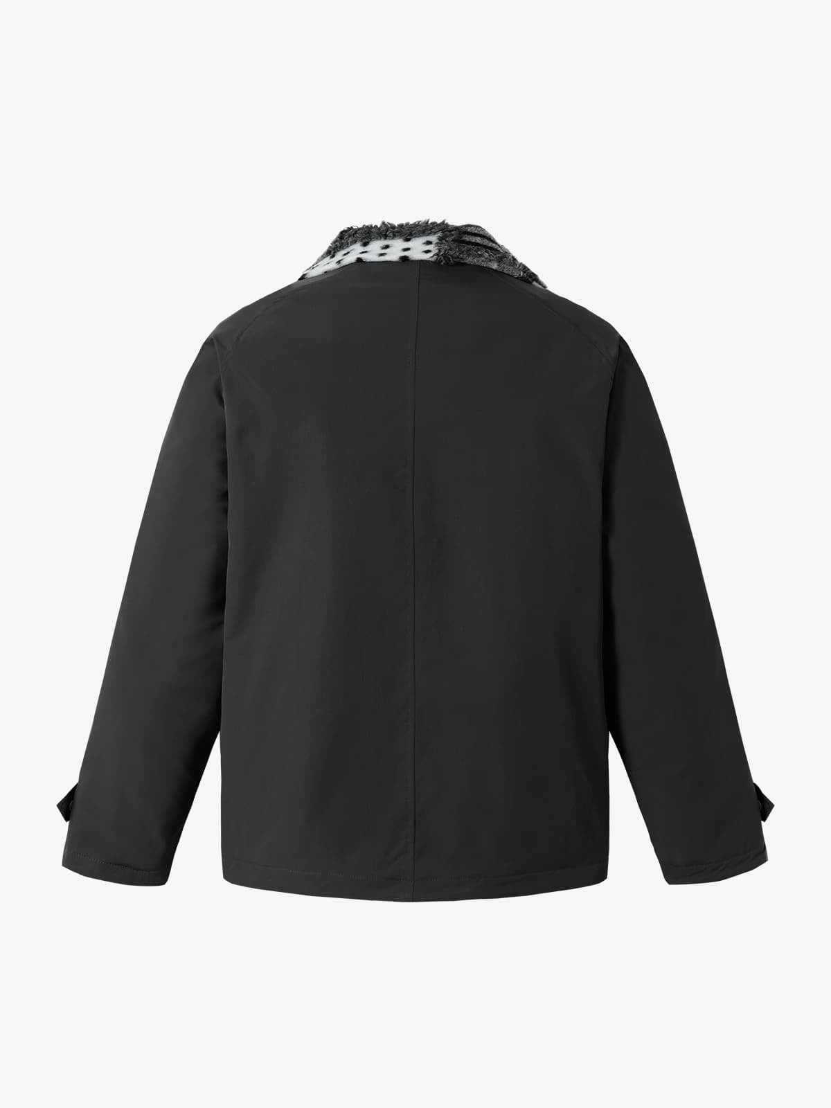 Vintage Sherpa Ceket | Ekose Puantiye Çift Taraflı