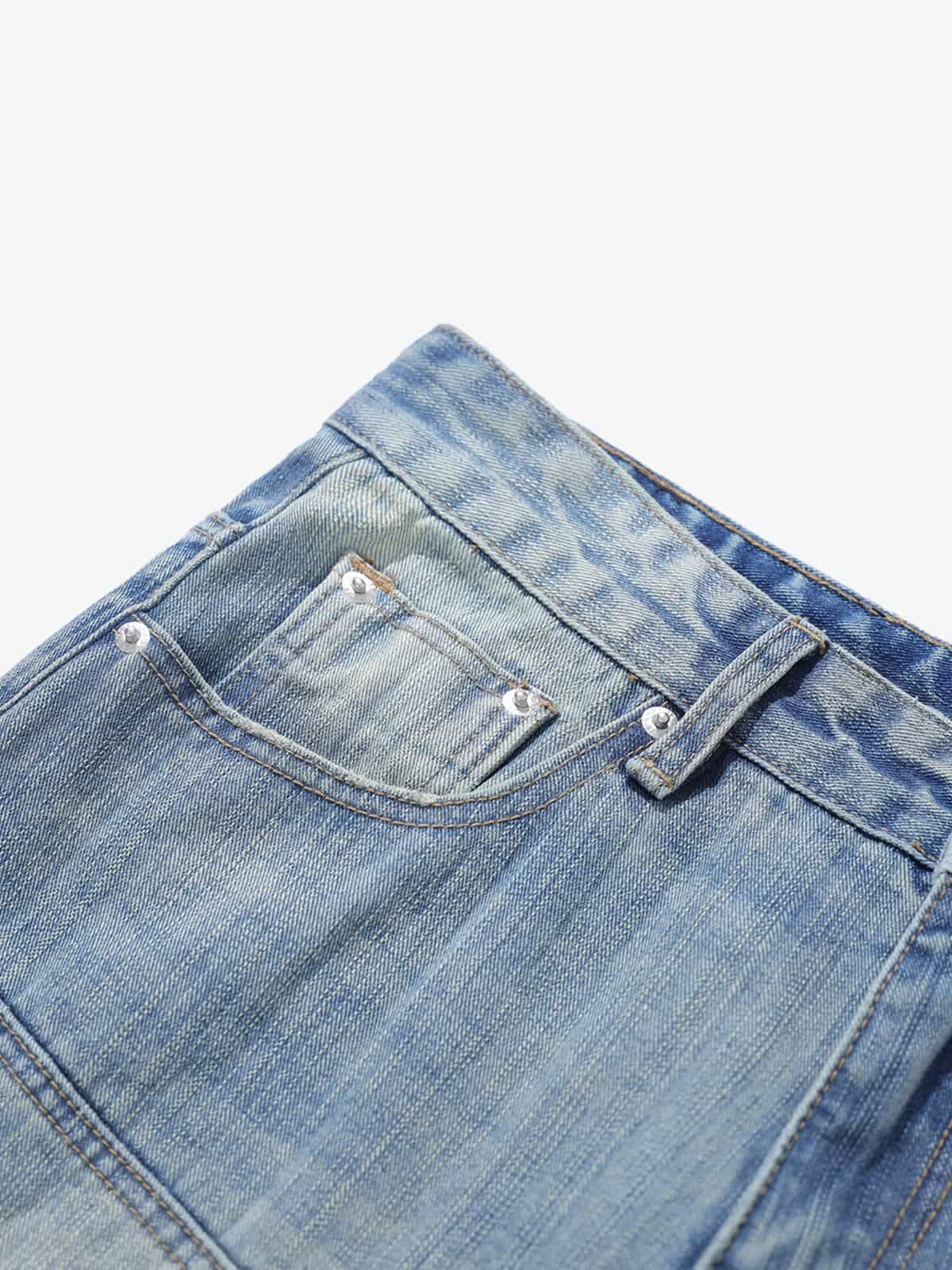 Vintage Yıkamalı Baggy Jean | Patchwork