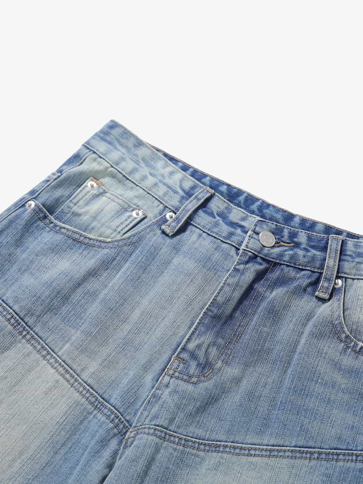 Vintage Yıkamalı Baggy Jean | Patchwork