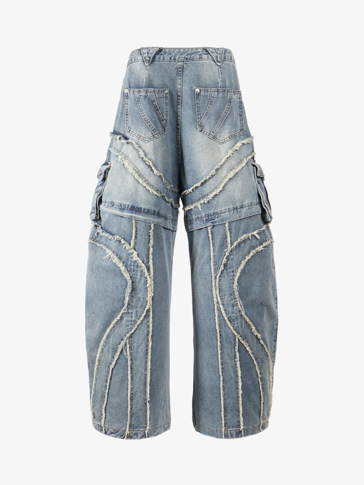 Retro Patchwork Jean | Püsküllü Kenar