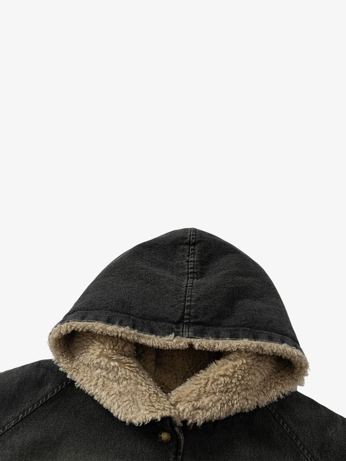 Graffiti Denim Ceket | Uzun Kesim & Kuzu Fleece