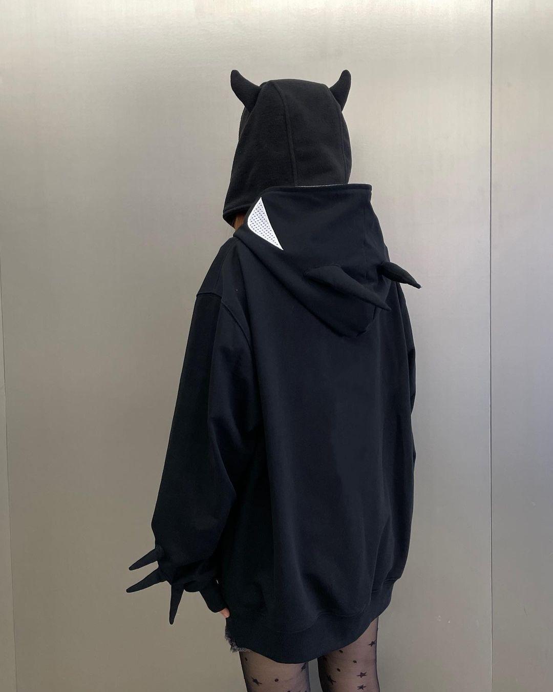 Tam Fermuarlı Hoodie Üst Batman