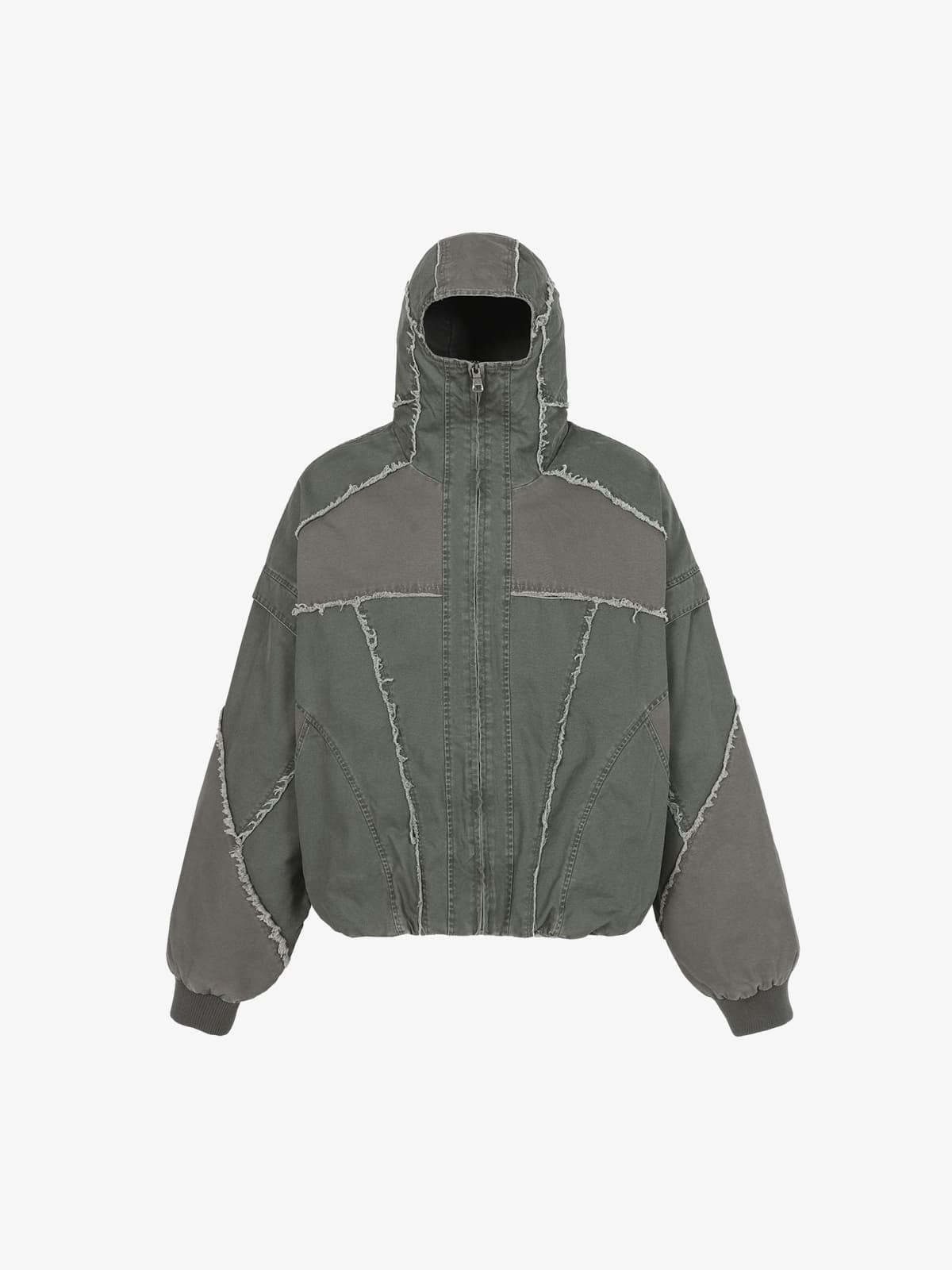 Retro Workwear Kapüşonlu Ceket | Patchwork