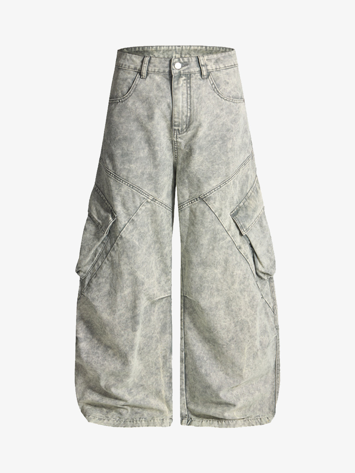 Vintage Yıkamalı Barrel Jean | Multi-Pocket