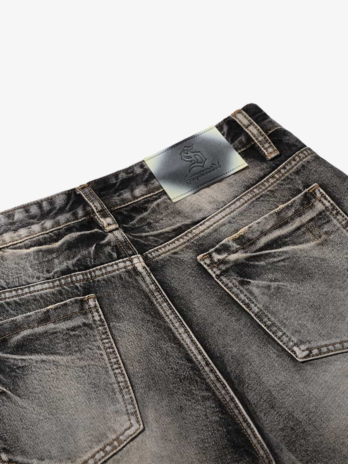 Vintage Yıkamalı Flared Jean | Yıpranmış