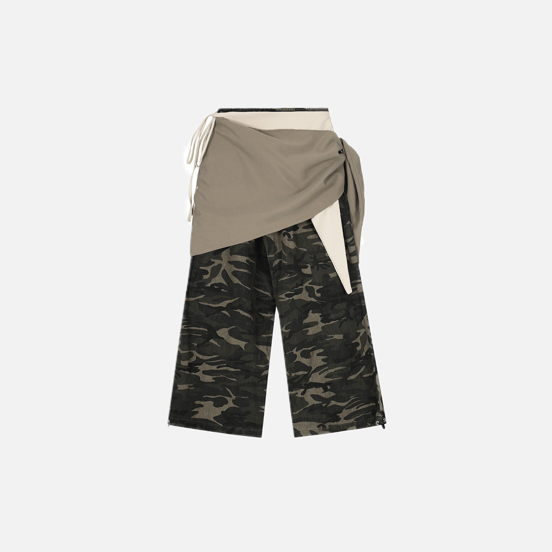 UrbanLaws Sokak Modası Kamuflaj Wide Leg Jogger