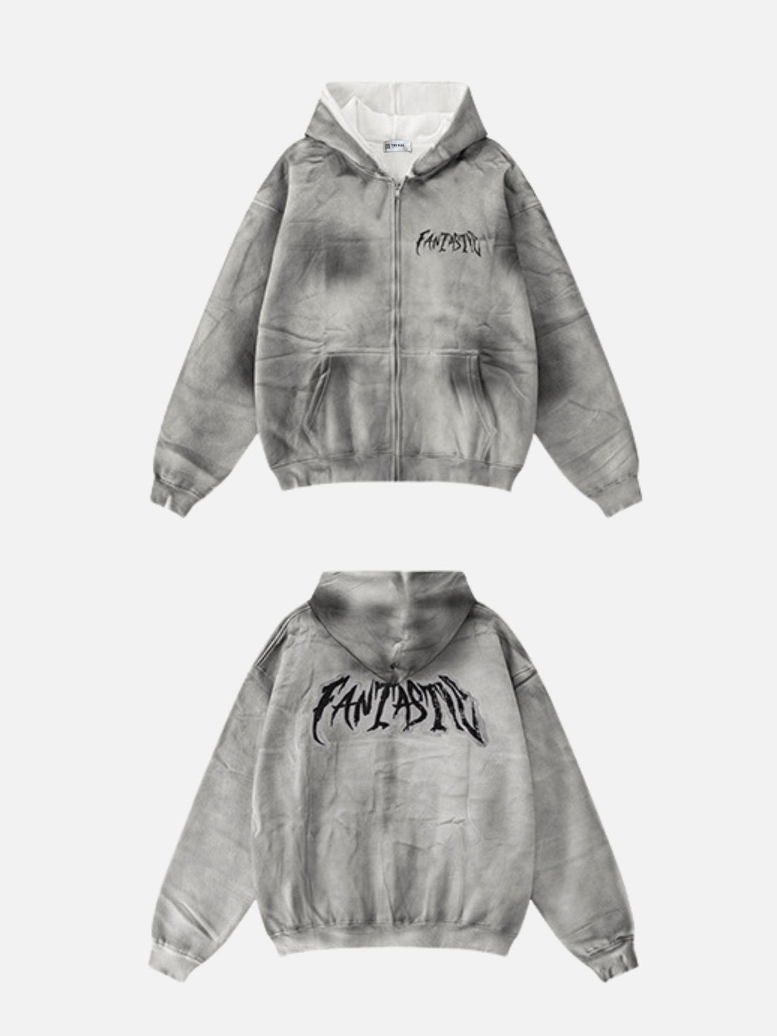 UrbanLaws FANTASTIC Oversize Fermuarlı Kapüşonlu Sweatshirt