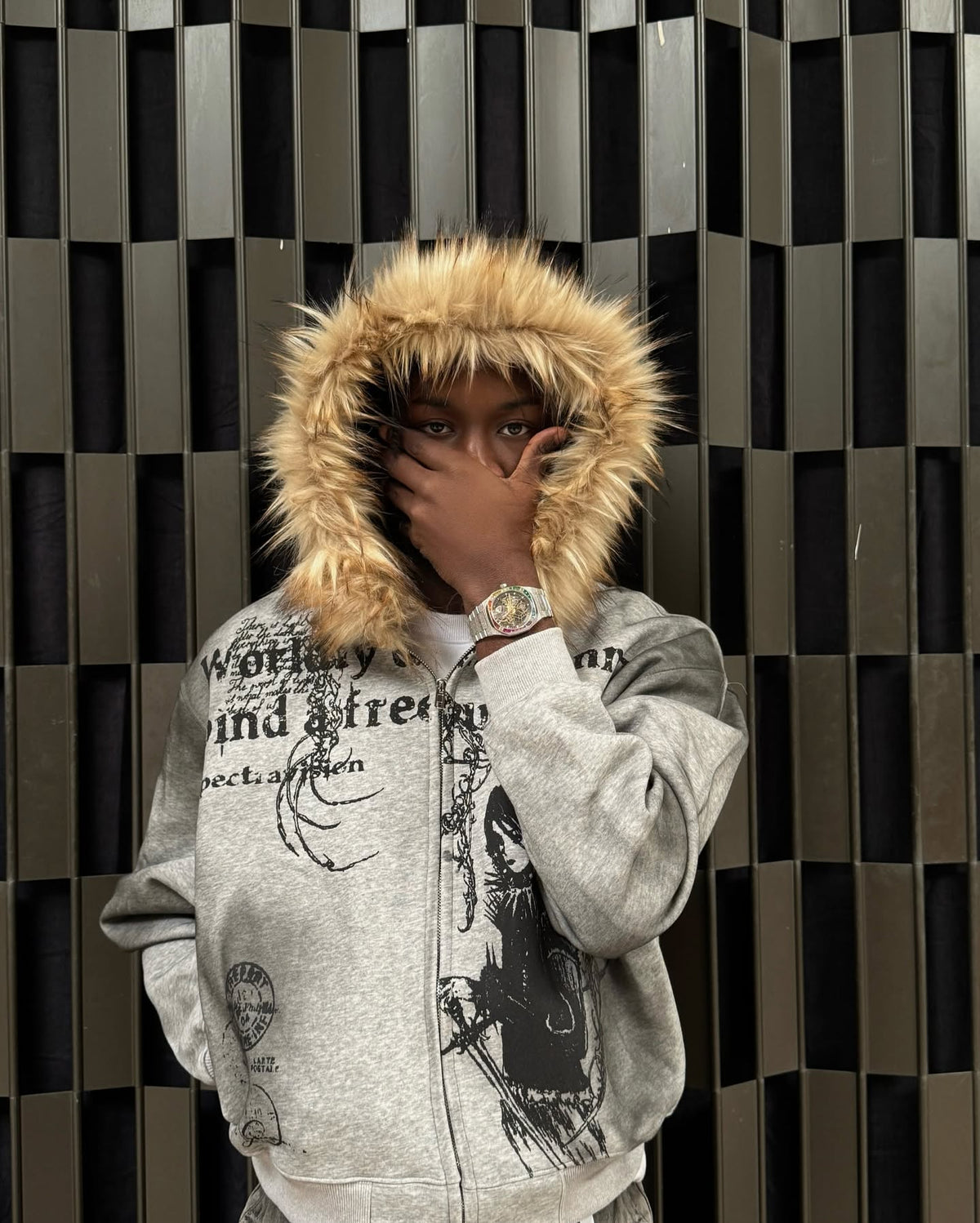 Limited Edition Graphic Hooded Ceket