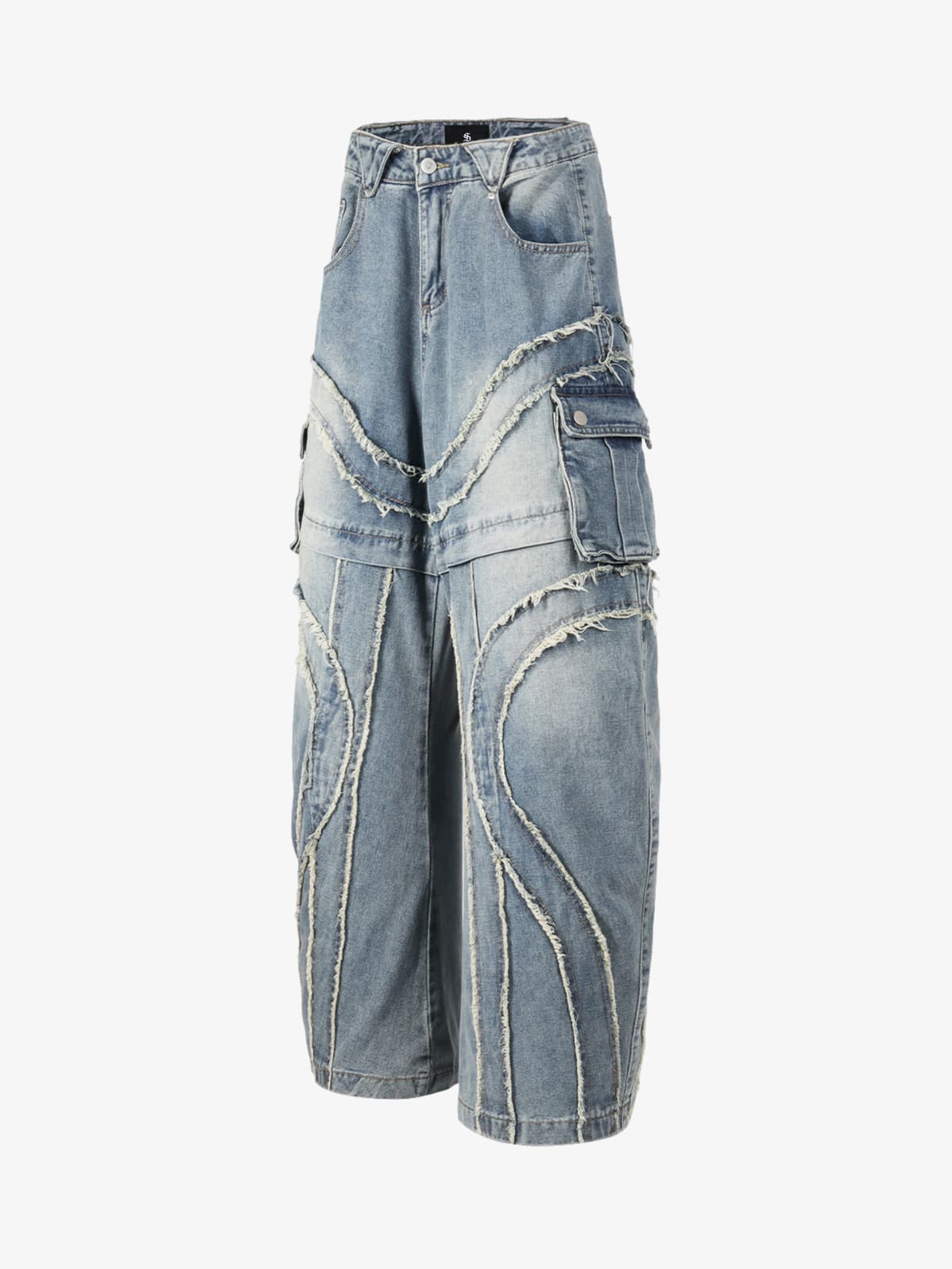 Retro Patchwork Jean | Püsküllü Kenar