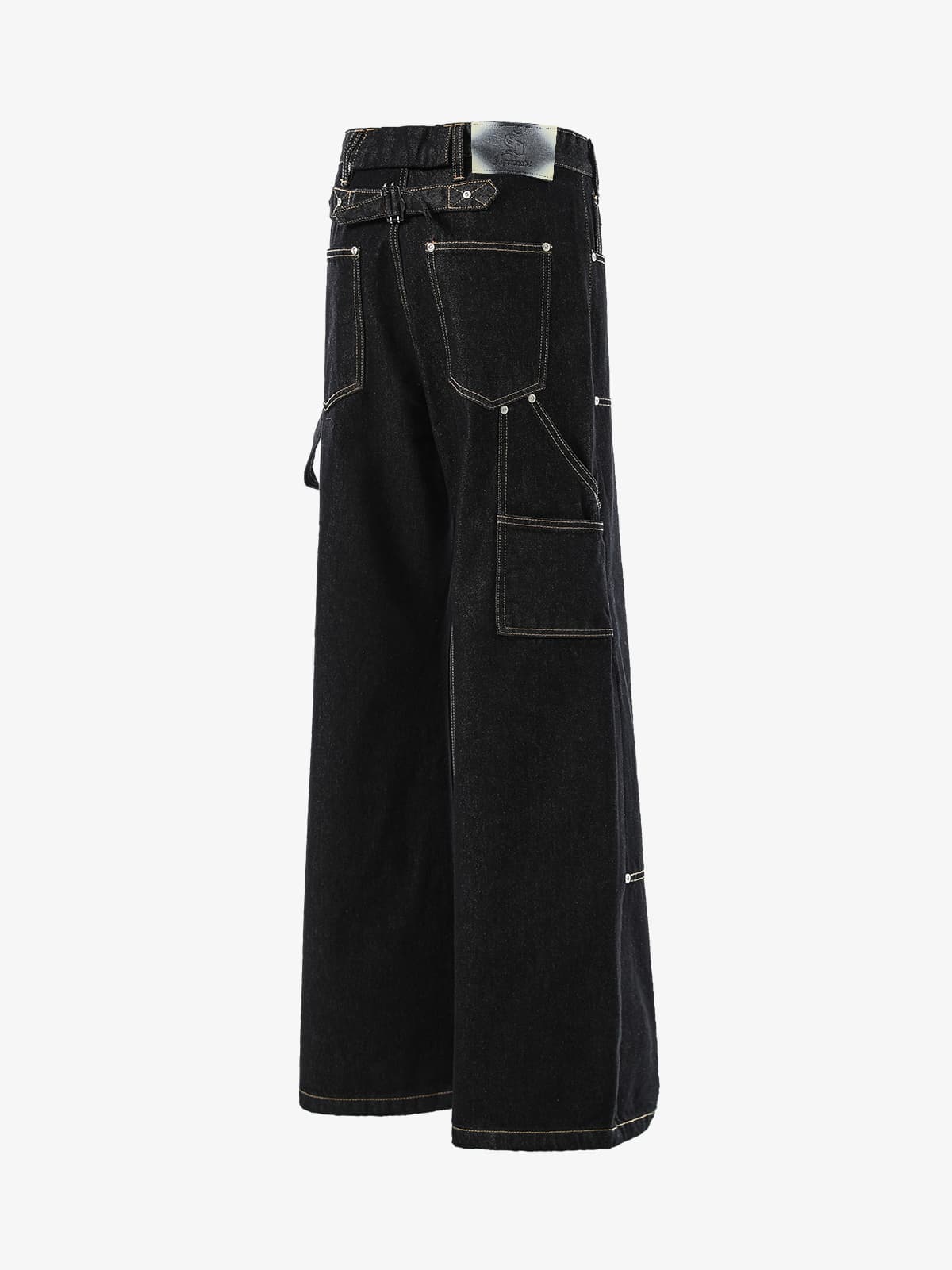 Vintage Baggy Jean | Düğmeli Pat & Dikiş Detay