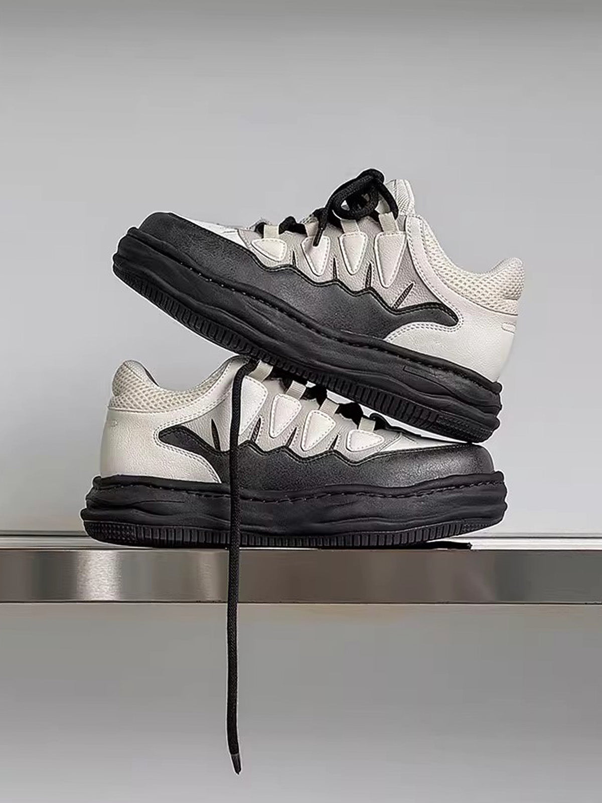 UrbanLaws Sokak Modası Black & White Platform Spor Ayakkabı