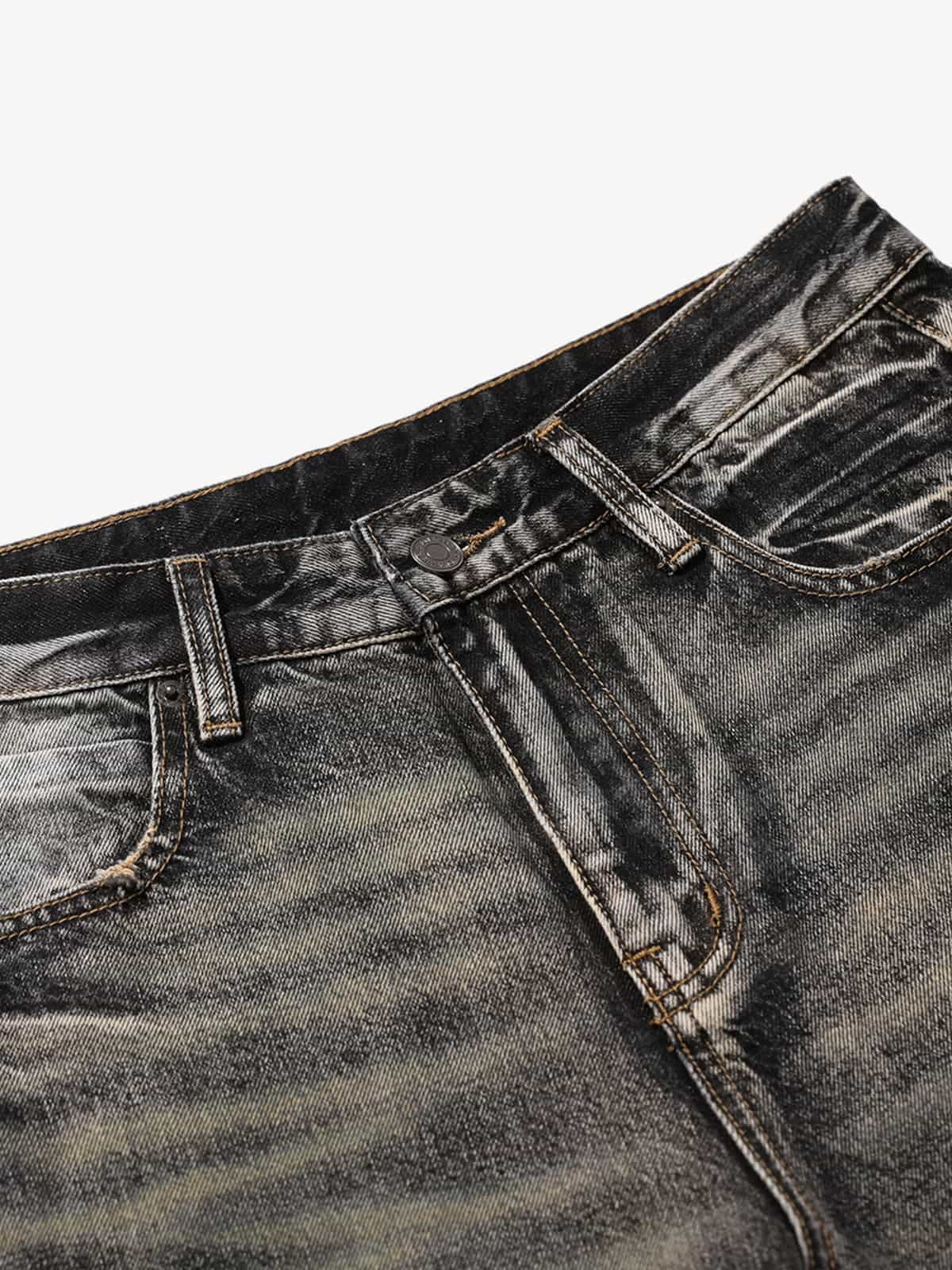 Vintage Yıkamalı Flared Jean | Yıpranmış