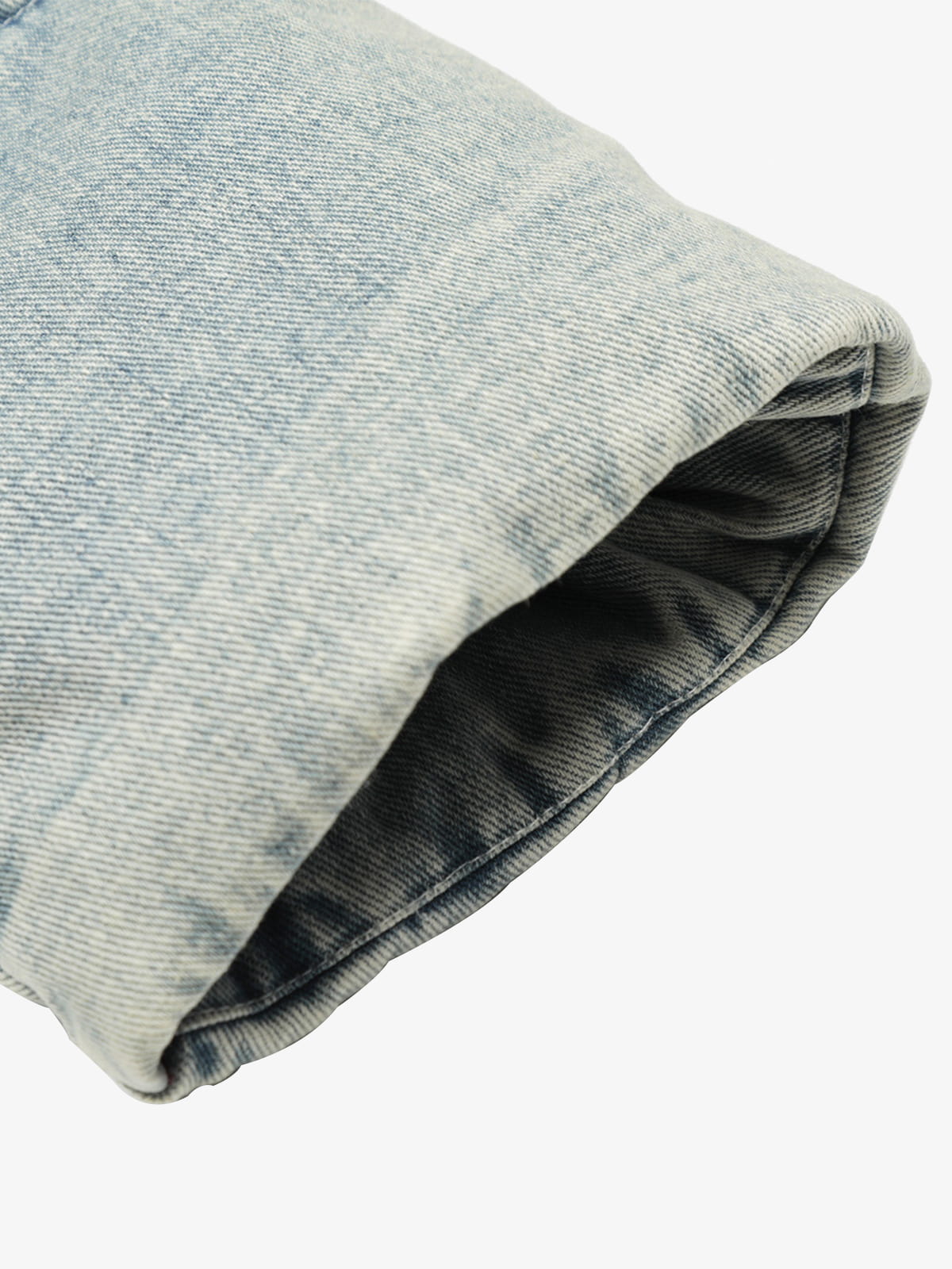 Retro Yıkamalı Denim Ceket | Kürklü Yaka