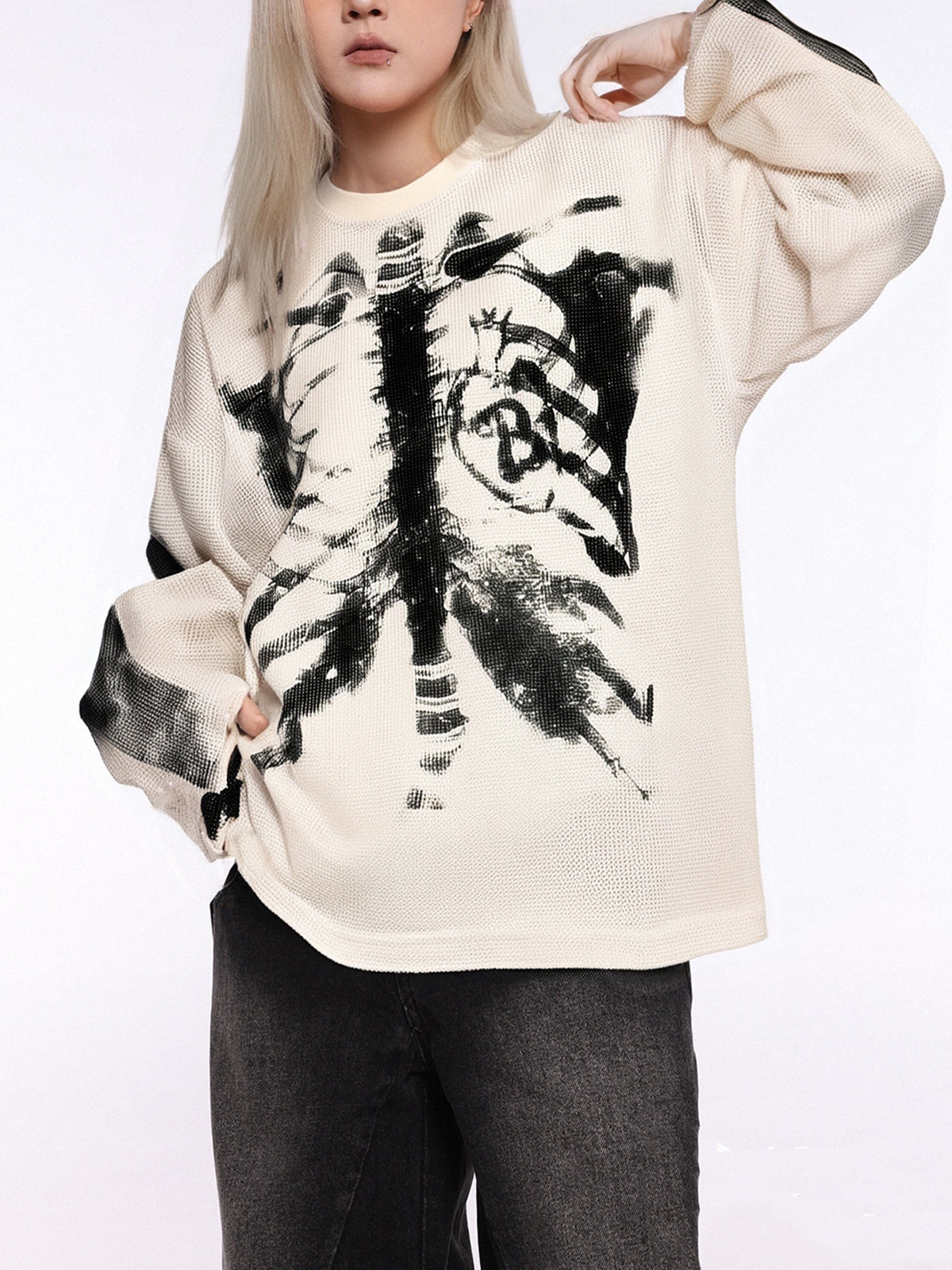 Skeleton Waffle Sweatshirt – Limited Edition