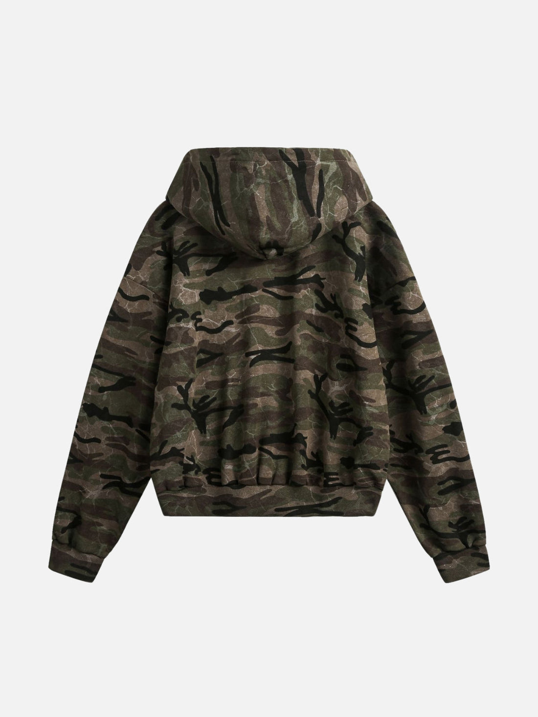 CAMMOS - Cropped Basic Zip Up Hoodie