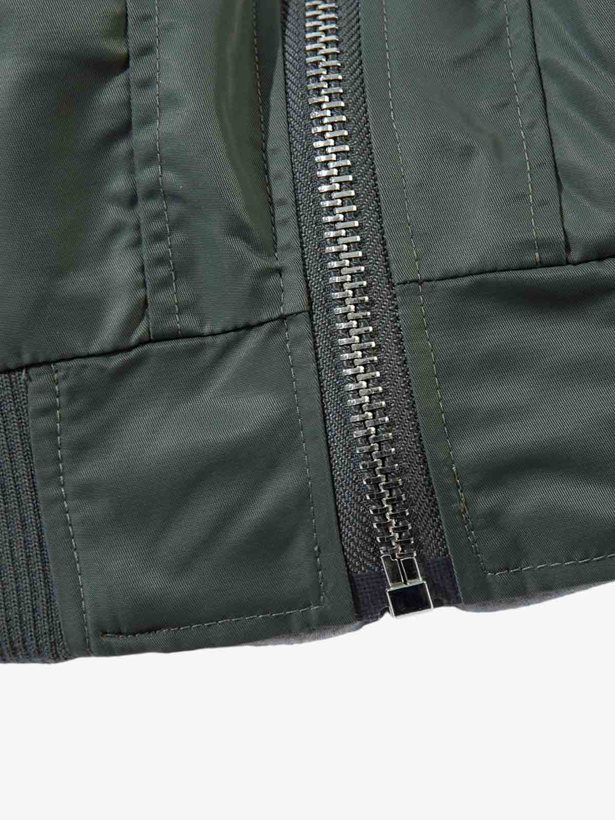 Vintage Kürklü Kapüşonlu Şişme Bomber Ceket